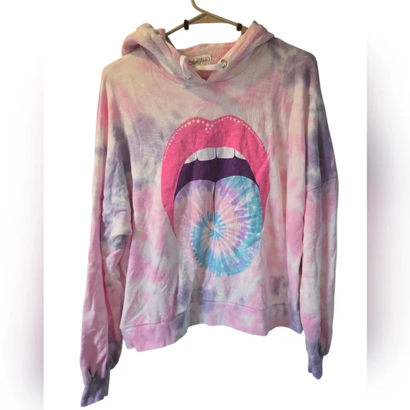NWT Lauren Moshi Anissa Tye-dye Tongue hoodie - Picture 3 of 8